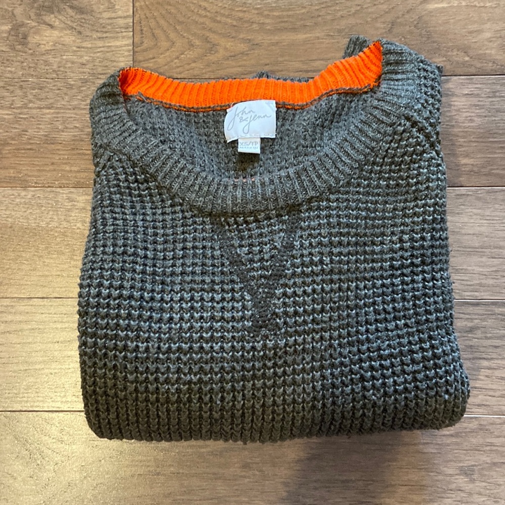 Dark grey knit sweater